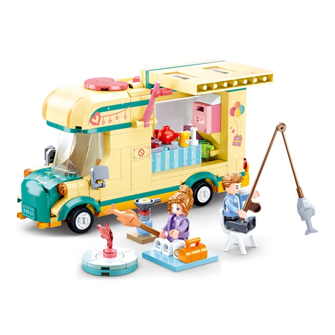Kleurrijke camper vol details