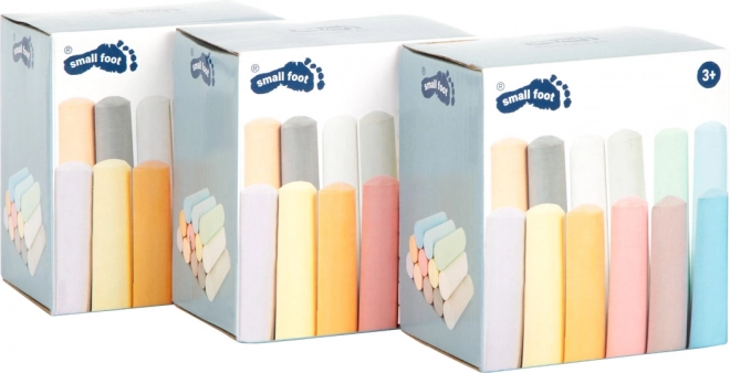 Small Foot Set Grote Gekleurde Krijtjes 3 Verpakkingen