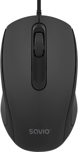 bedrade optische muis Savio 1200 DPI met USB-aansluiting