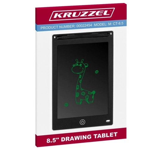 Tekentablet 8,5" zwart KRUZZEL 22454