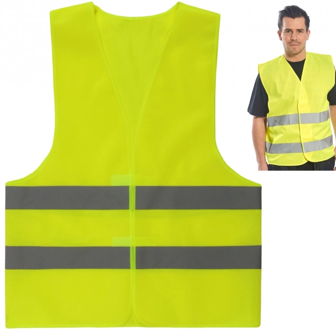 Reflecterende waarschuwingsvest geel maat L