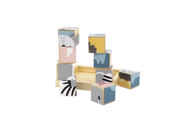 Houten blokken 9 stuks
