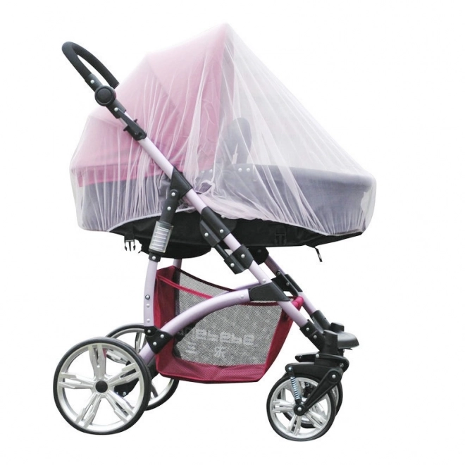 Muskietennet voor kinderwagen wit