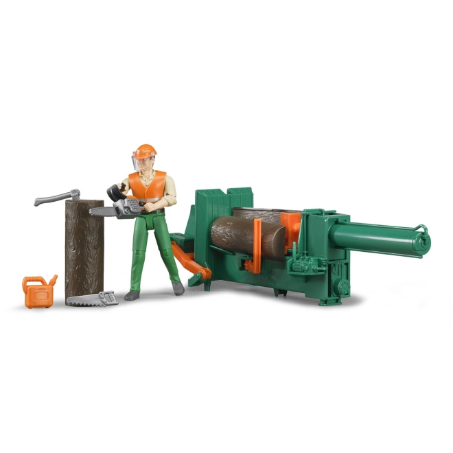 Figuur met veiligheidsuitrusting