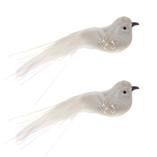 Kerstboomversieringen - vogeltjes 2 stuks. Ruhhy 22338