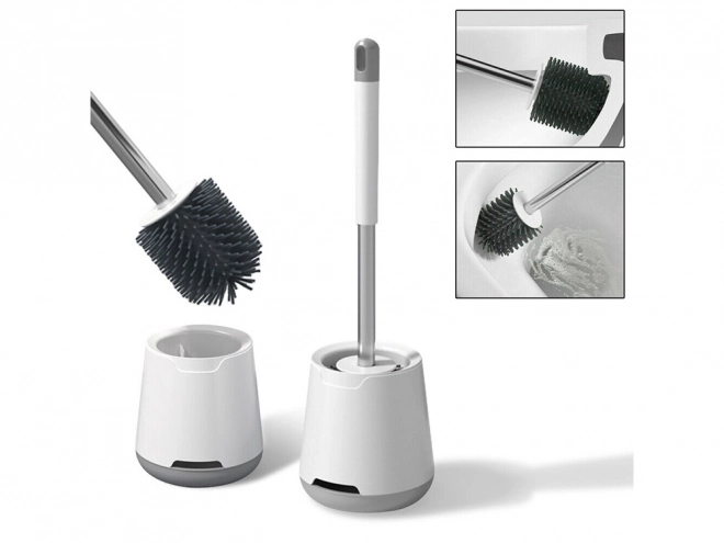 Siliconen hangende WC-borstel met houder