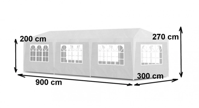 Tuinpaviljoen 3x9 m wit MultiGarden