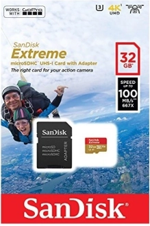 SanDisk Extreme 32GB microSDHC-kaart voor 4K en Full HD