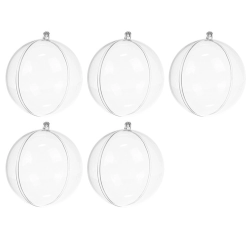 Transparante versieringen 10cm - set van 5 stuks Ruhhy 22276