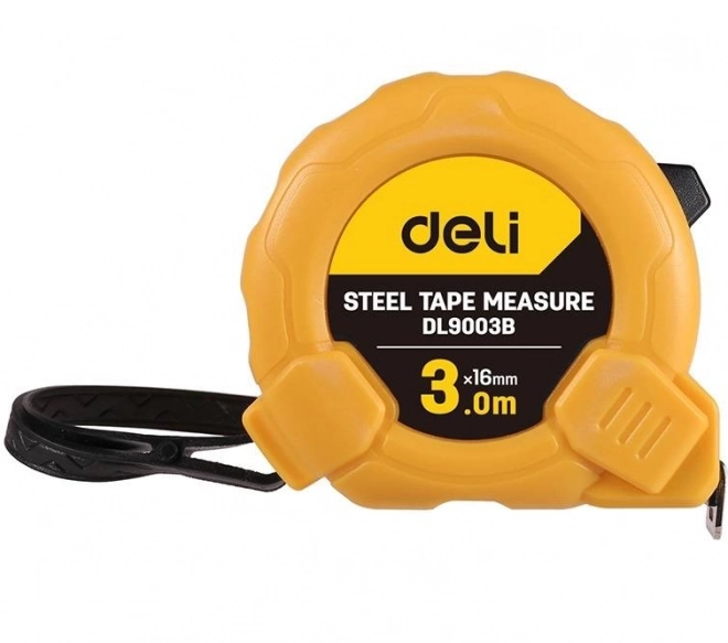Rolmaat 3m/16mm Deli Tools EDL9003B (geel)