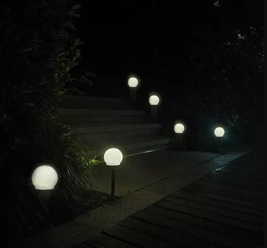 Set van 6 zonne-energie tuinlampen 23562