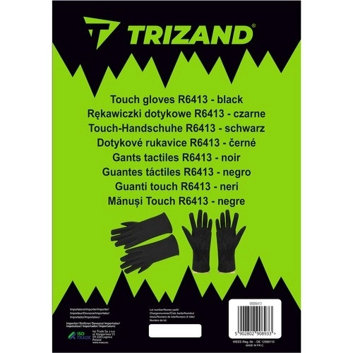 Aanraak handschoenen R6413 - zwart