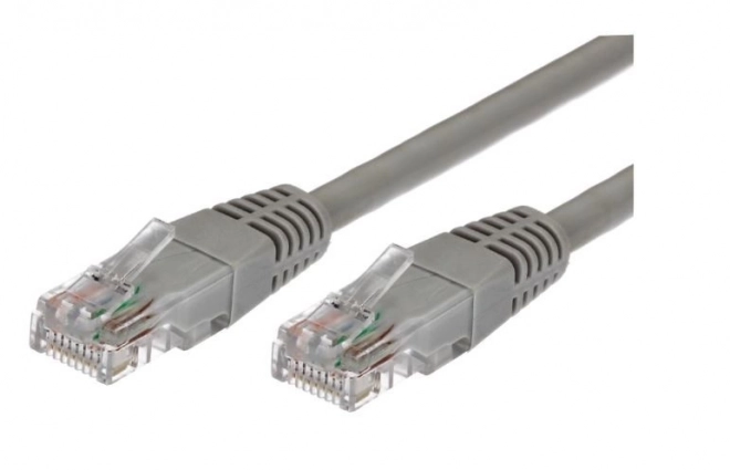Patchkabel categorie 6 RJ45 UTP 1 m grijs - verpakking van 10 stuks