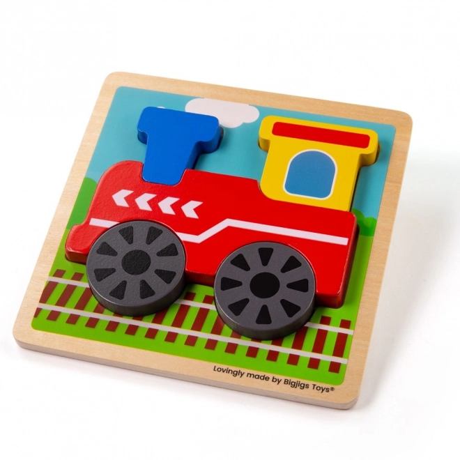 Inlegpuzzel trein van Bigjigs Toys