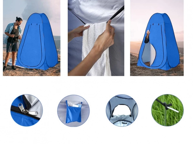 Strandtent met kleedruimte, douche en toilet