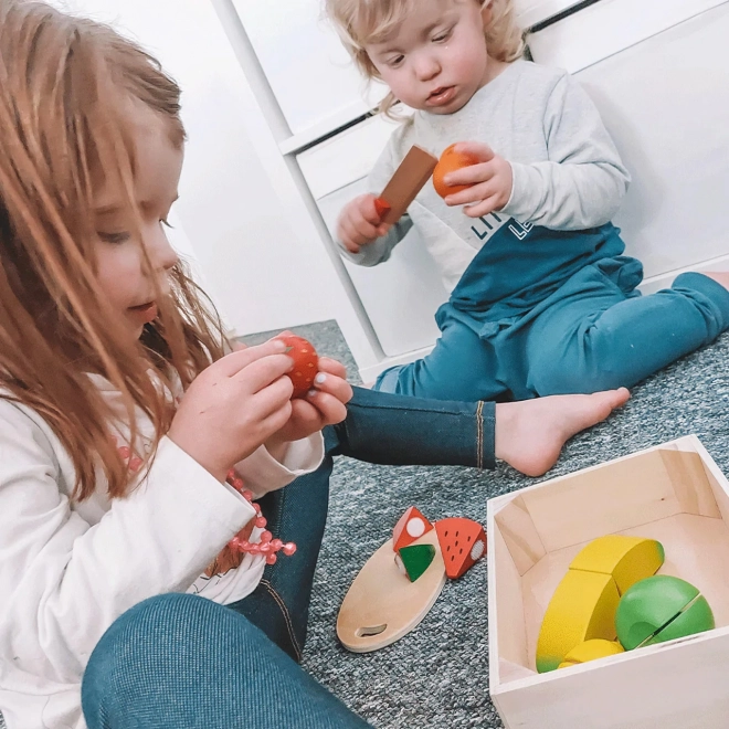 BIGJIGS TOYS houten snijfruit in opbergdoos