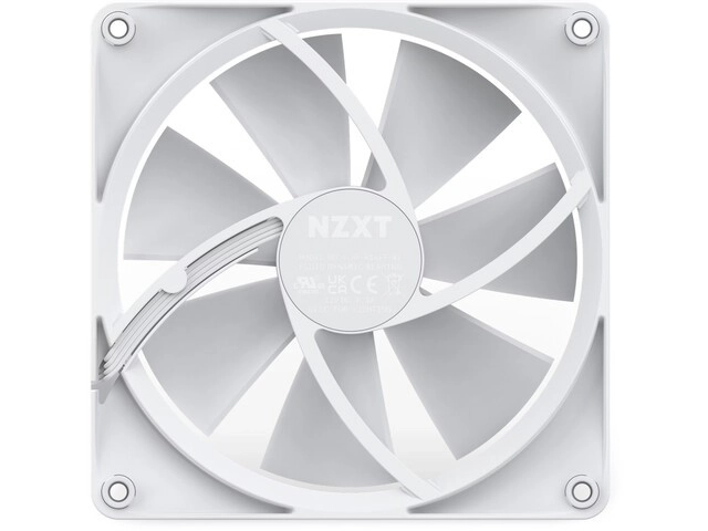 Witte RGB-ventilator 140mm NZXT F140