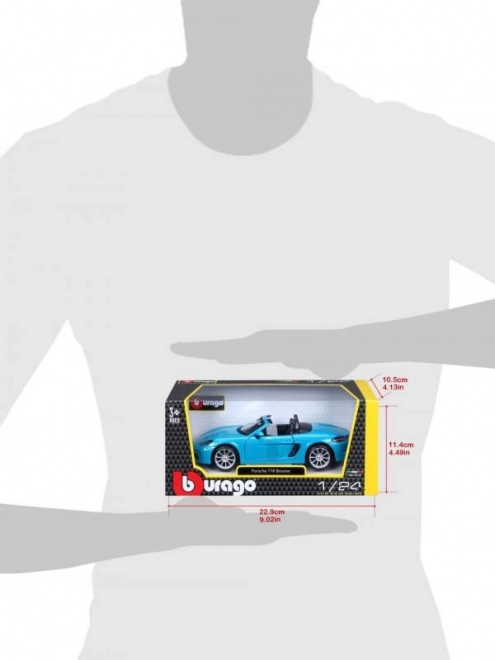 Bburago 1:24 Porsche 718 Boxster Blauw