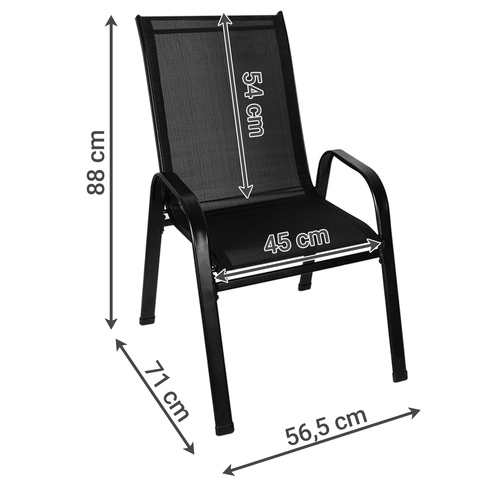 Tuinmetalen stoelen - set van 2 stuks