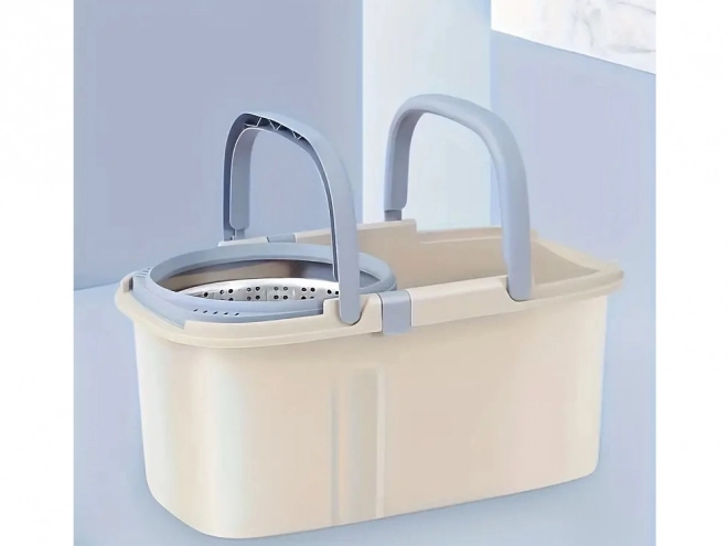 Roterende mop met emmer en microvezel pad