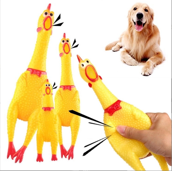 Piepspeeltje voor honden - kip, 16 cm