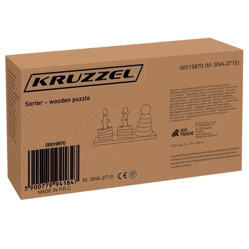 Houten kleurrijke piramide met vormen