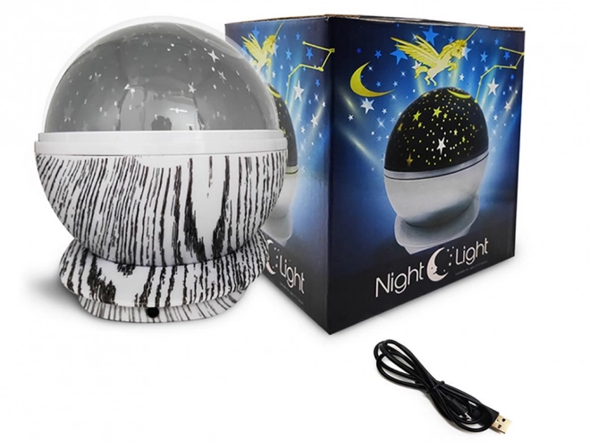 Roterende sterprojector nachtlamp
