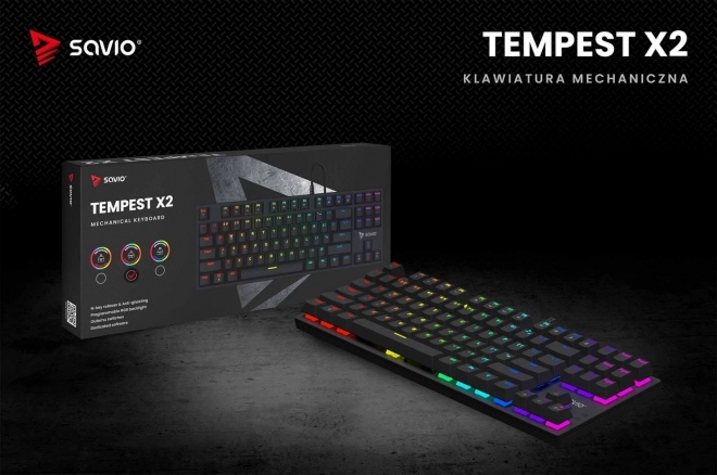 Mechanisch toetsenbord Savio Tempest X2 RGB Outemu Brown