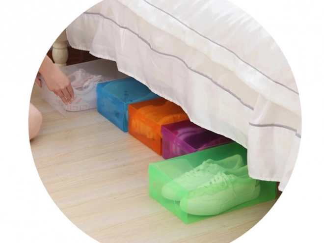 Meer kleurige doorzichtige schoenendozen 10 stuks