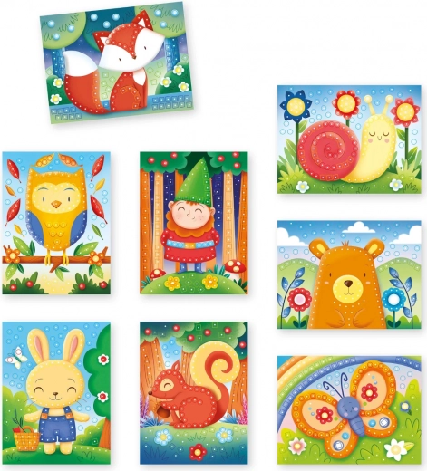 Rijke set met bosmotieven