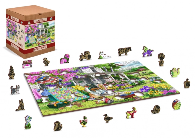 Houten puzzel Plattelandstuin van WOODEN CITY