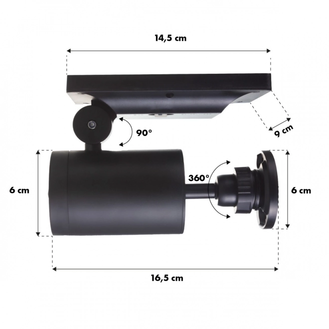 Zonne-attractie camera met knipperende diode en bewegingssensor
