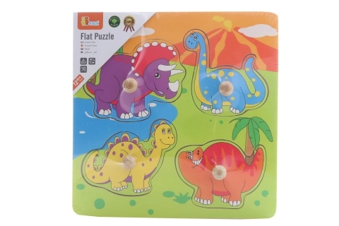 Houten inlegpuzzel - dinosaurussen