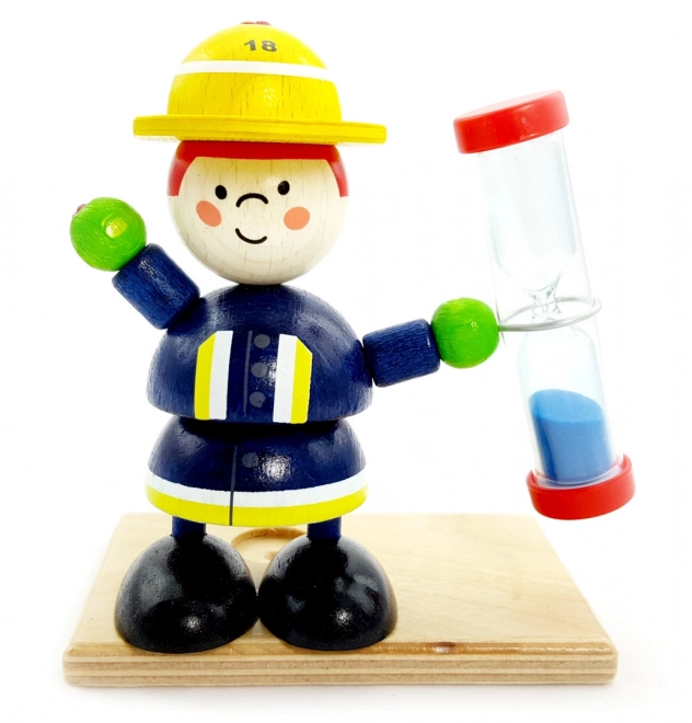 Zandloper met brandweerfiguur voor kinderen