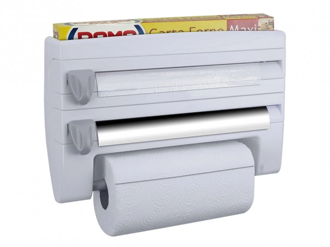 Dispenser voor folies en papieren handdoeken 4-in-1