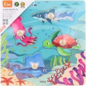 Houten Knoppenpuzzel Zeedieren Viga