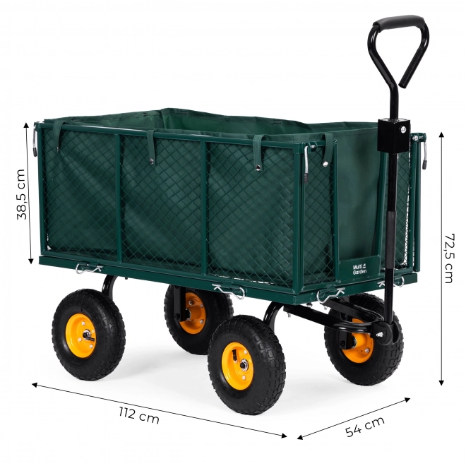 Tuintransportkar MultiGarden met opklapbare zijwanden en grote opblaasbare wielen