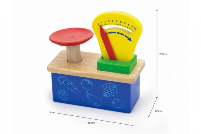 Houten weegschaal