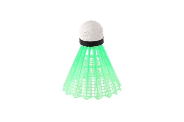 Shuttles/Kokers voor badminton kleurrijk plastic 3 stuks op kaart 11x21cm