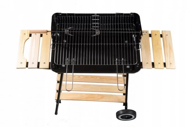 Tuinbarbecue voor houtskool met verstelbare rekken en 2 draagbare roosters
