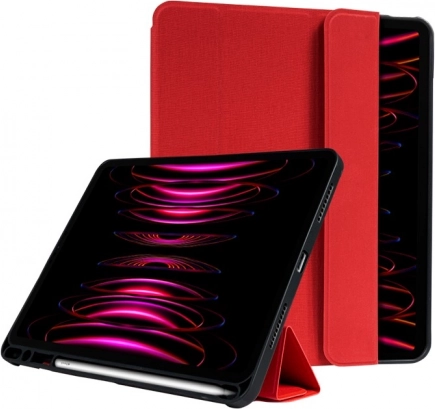 FlexFolio-hoes voor iPad Air 11 en iPad Pro 11 met Apple Pencil-functie – rood