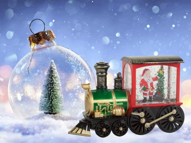 Kerstlantaarn locomotief met LED-verlichting