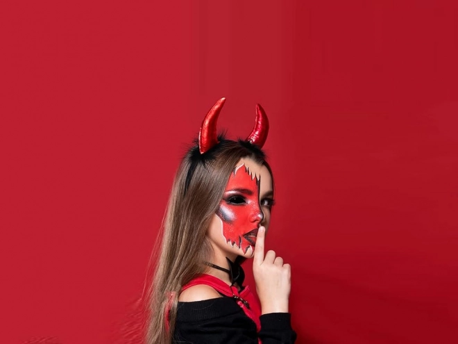 Diadeem met duivelse hoorns voor Halloween