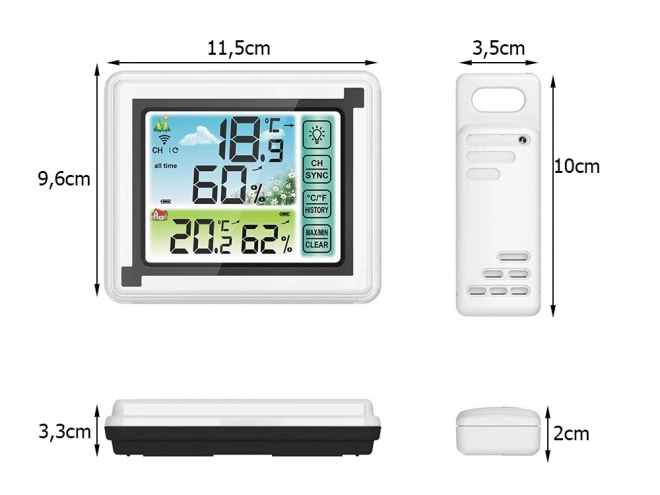 Draadloos weerstation met hygrometer