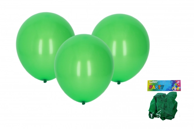 Groene opblaasbare ballon 30 cm - 10 stuks