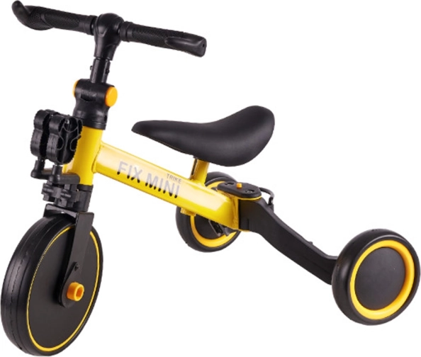 Trike Fix Mini kinder loopfiets en driewieler 3-in-1 – geel