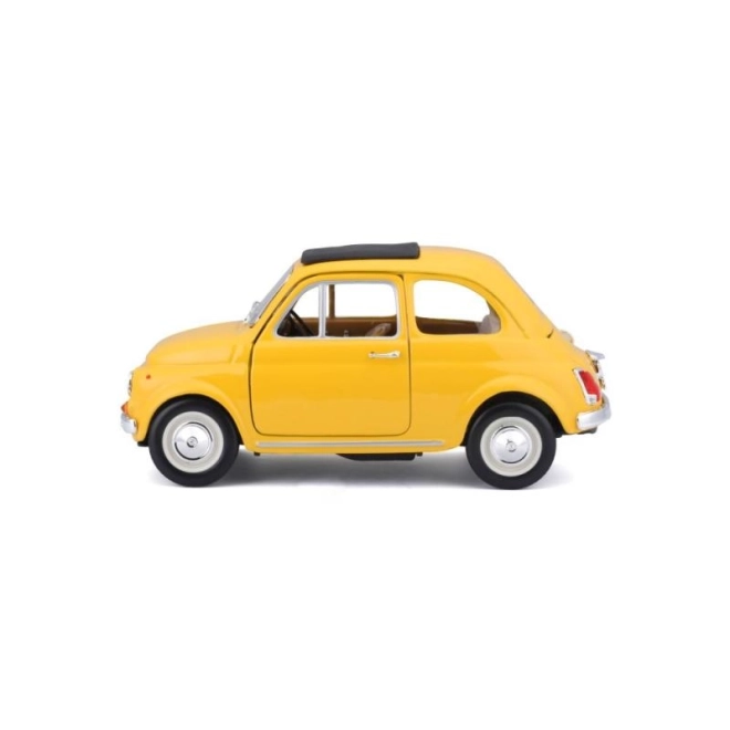 Bburago modelauto Fiat 500 F 1965 geel 1:24