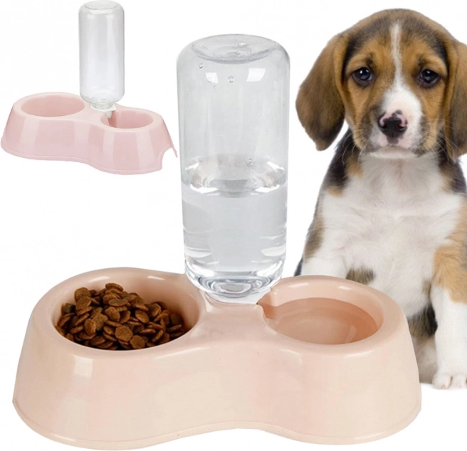 Dubbele kom met waterdispenser voor honden en katten