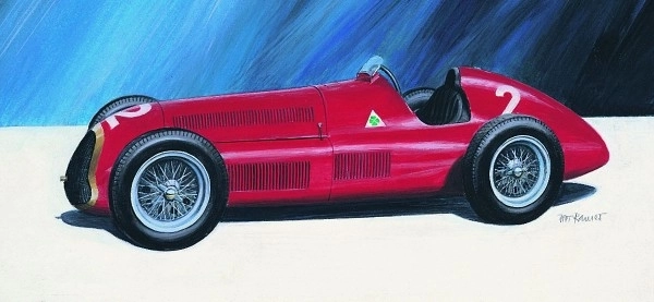 Model Alfa Romeo Alfetta 1950 17,2x6,5cm in doos 25x14,5x4,5cm