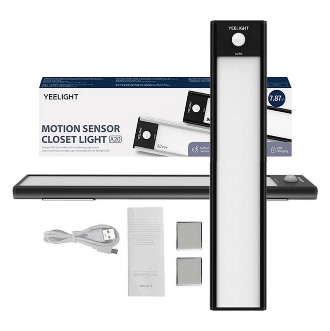 Yeelight 20 cm sensor licht voor kast - zwart 4000 K
